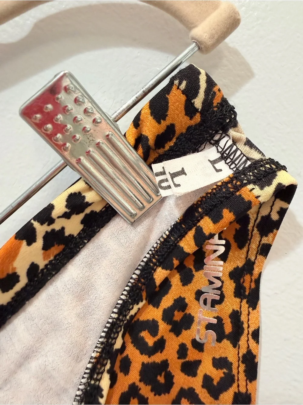 Slix Australia Leopard Print Athletic 2 Piece Swimsuit Set Stamina Aus 10 /US 6